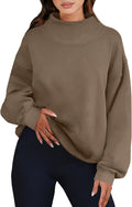 Oversized Turtleneck Sweatshirt Women - Soft, Warm Everyday Pullover