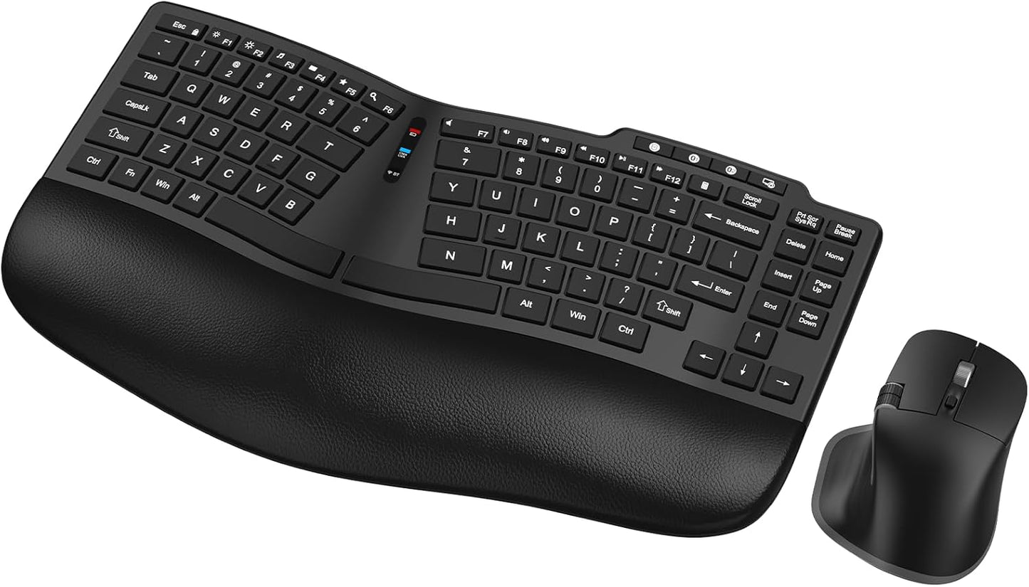 Ergonomic Wireless Keyboard Mouse Combo for All-Day Comfort