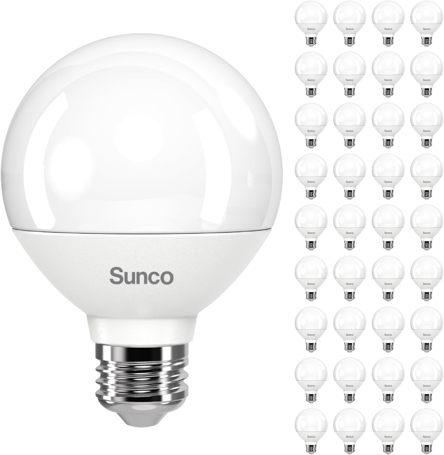 G25 LED Light Bulbs - High Output Vanity Globe Lighting Pack