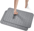 Diatomaceous Earth Shower Mat 2 Pack - Fast Drying Stone Bath Mats
