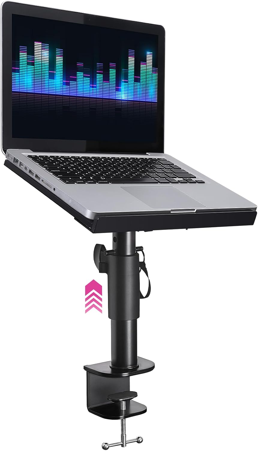 Liquid Stands Laptop Desk Mount for Piano and DJ Workstations