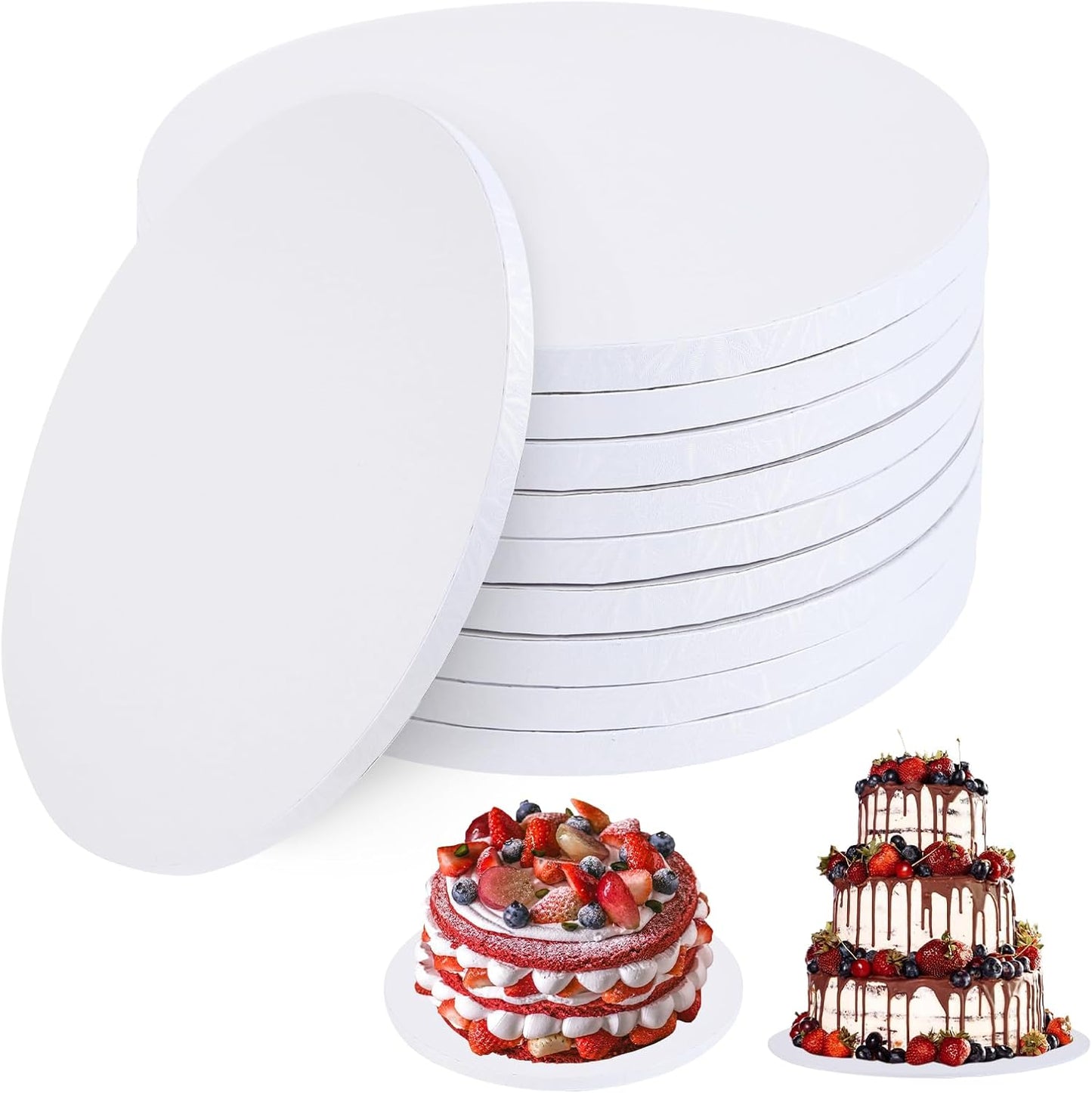 Sturdy 14 Inch Cake Drums for Heavy Tiered Cakes Presentation