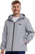 Reebok Rain Jacket Men with Hood - Lightweight Waterproof (Style F155)