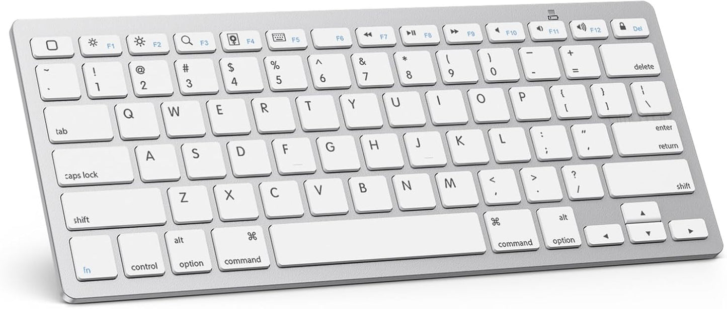 OMOTON White Bluetooth Keyboard for iPad 10th Gen & More