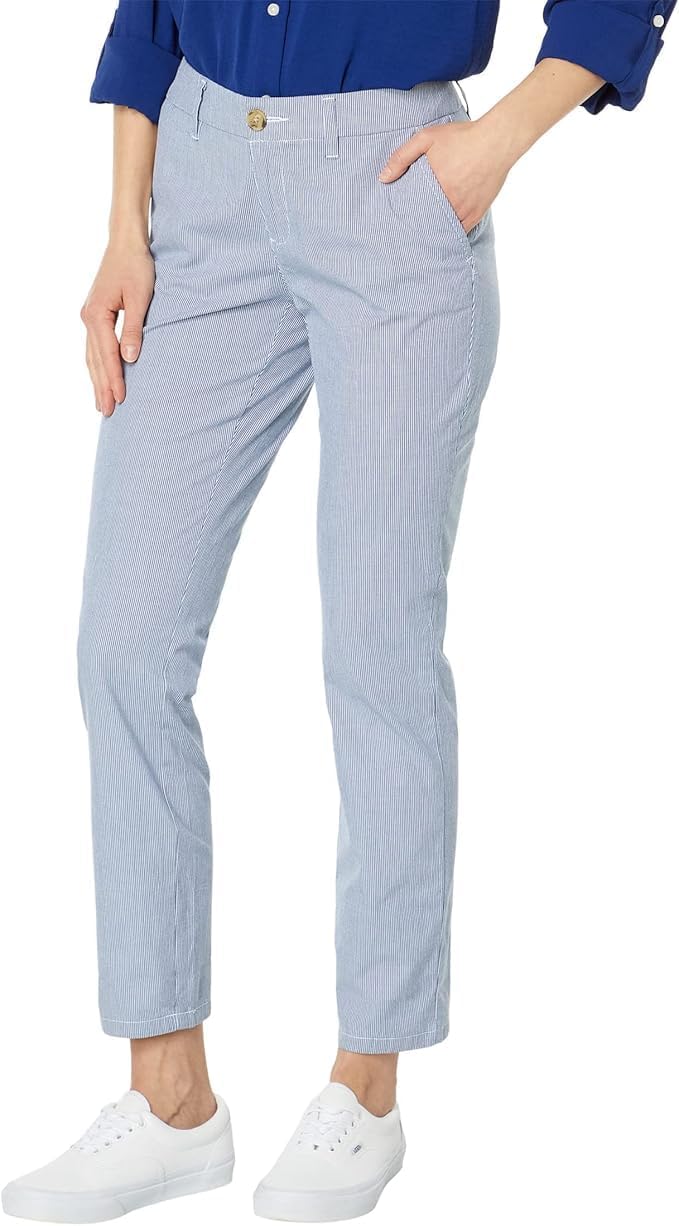 Tommy Hilfiger Womens Relaxed Fit Cuffed Hampton Chino Pants