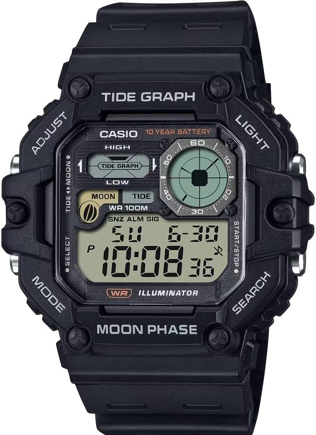 Casio Tide Graph Watch - 10-Year Battery Life