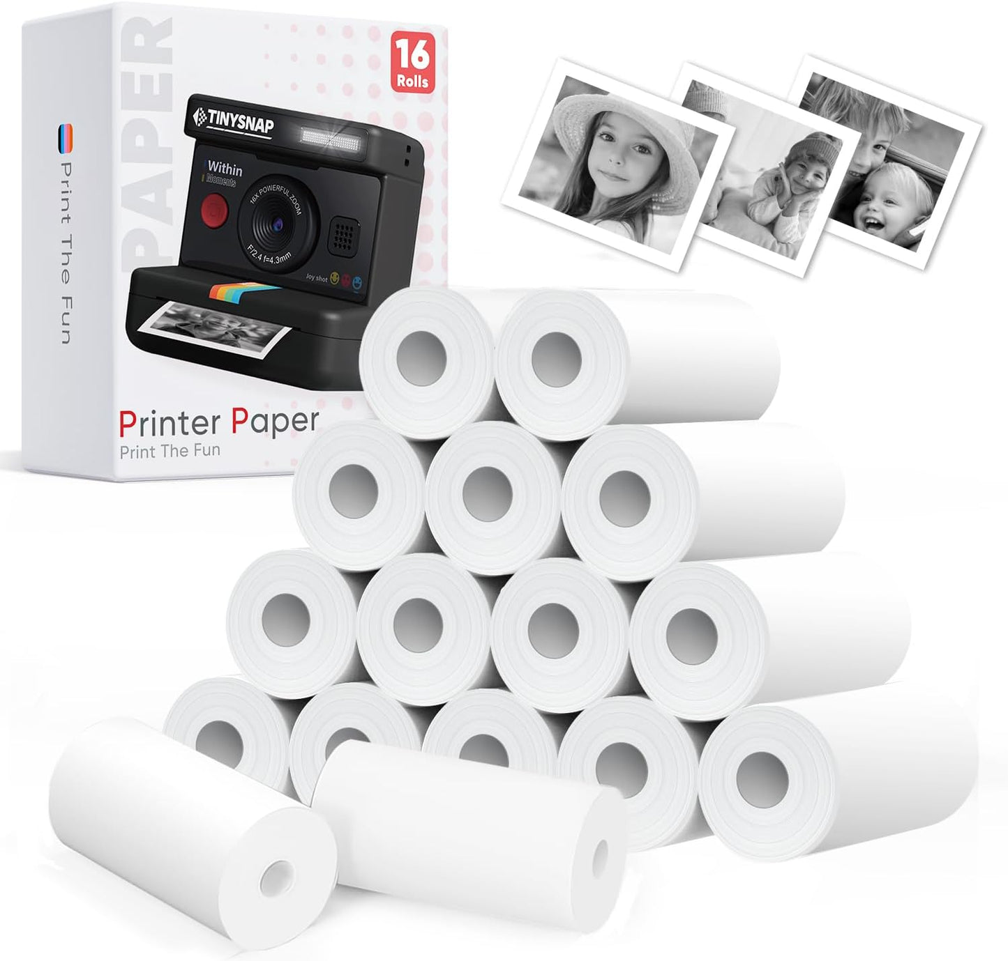 Eveedo Kids Camera: 16 Rolls HD Thermal Print Paper Set