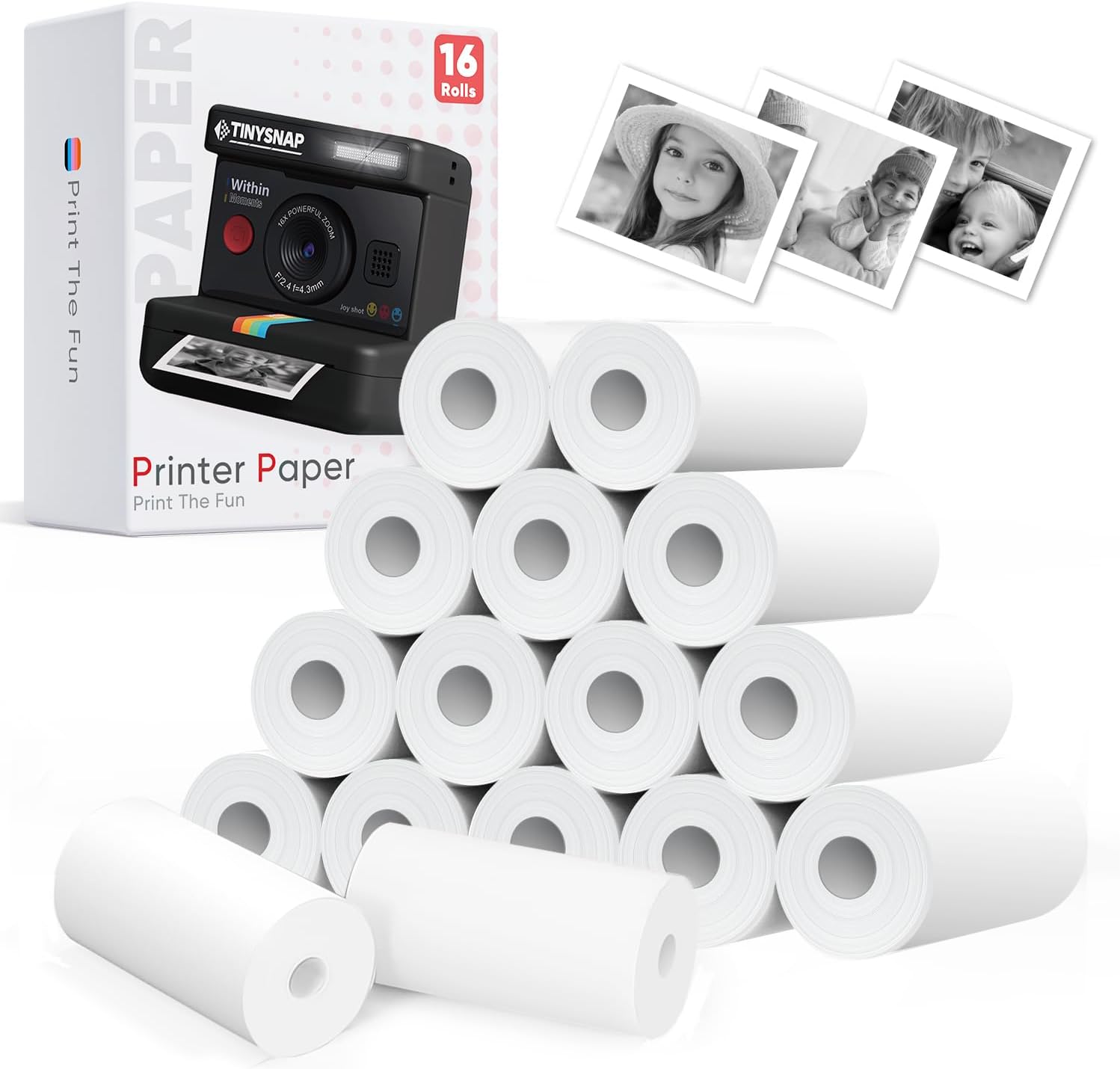 Eveedo Kids Camera: 16 Rolls HD Thermal Print Paper Set
