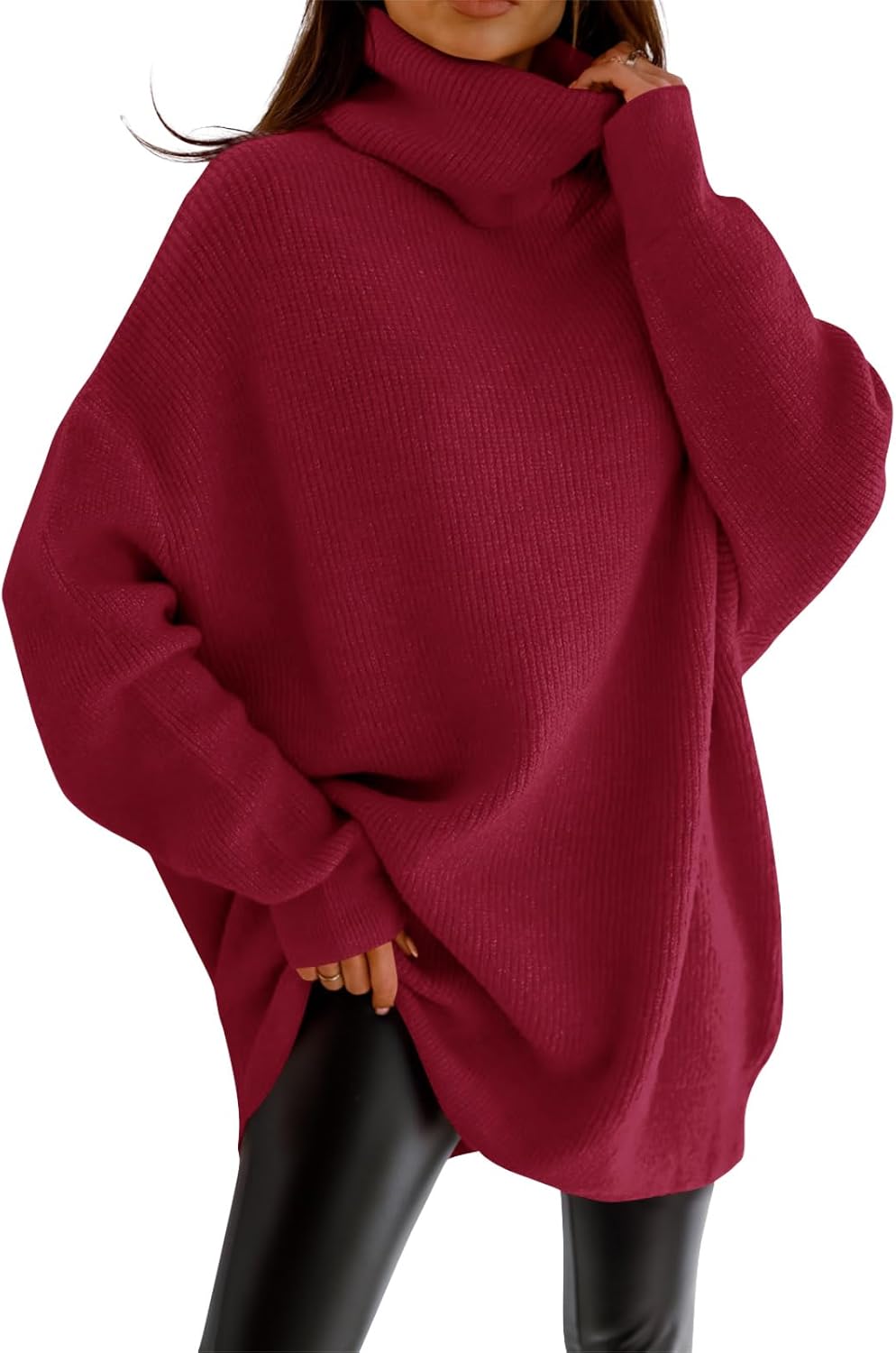 Oversized Turtleneck Sweater for Women - Cozy Fall Fashion