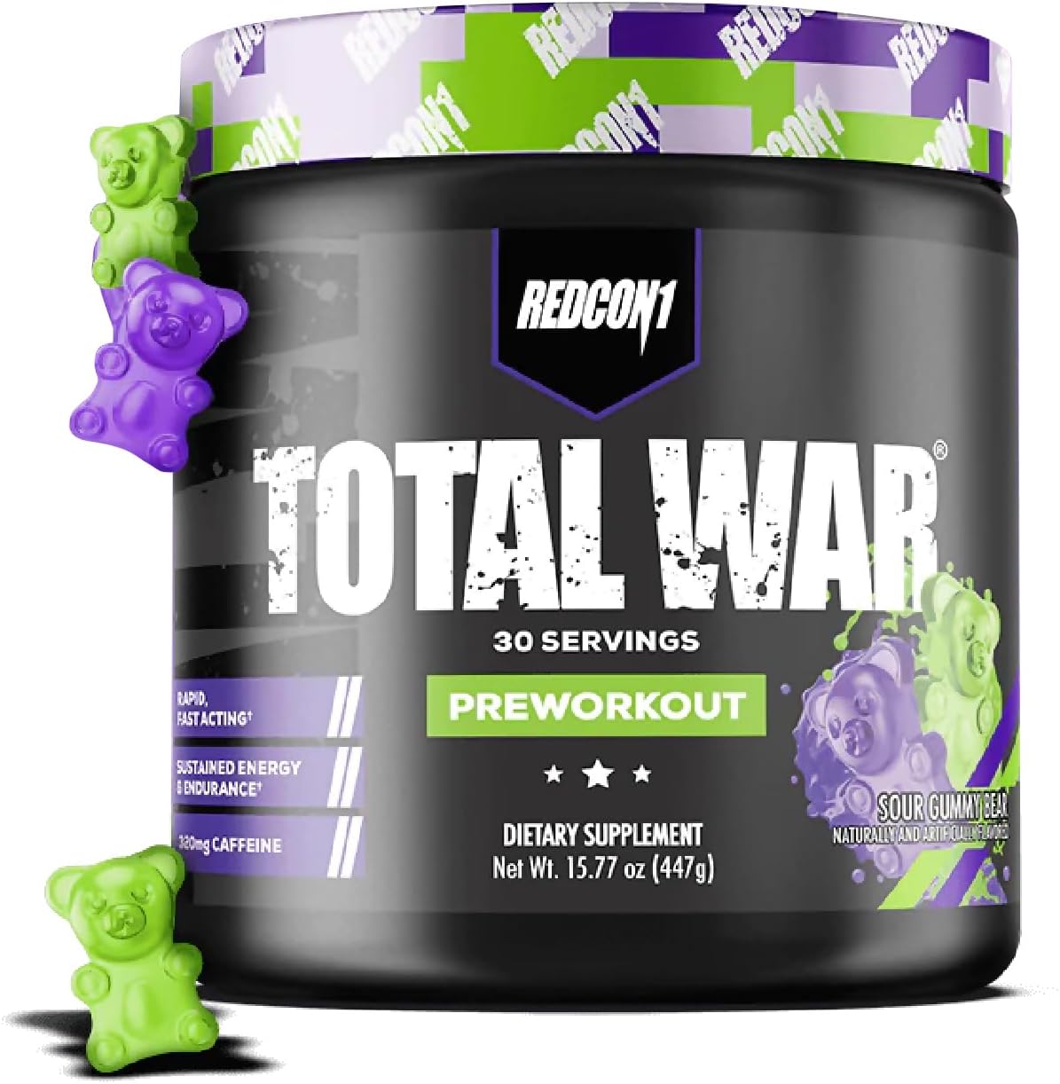 Total War Pre Workout by REDCON1 - Sour Gummy Bear Flavor