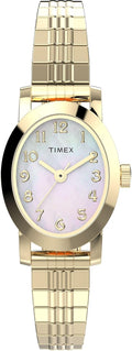 Timex Women's Cavatina Watch Gold-Tone Case with Elegant Pearl Dial