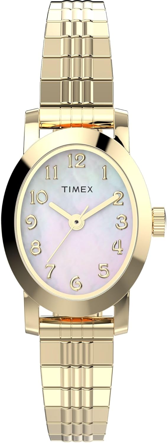 Timex Women's Cavatina Watch with Pearl Dial and Gold-Tone Case