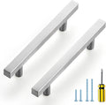 Brushed Nickel Cabinet Handles 30 Pack 4 in Center - Classic Satin