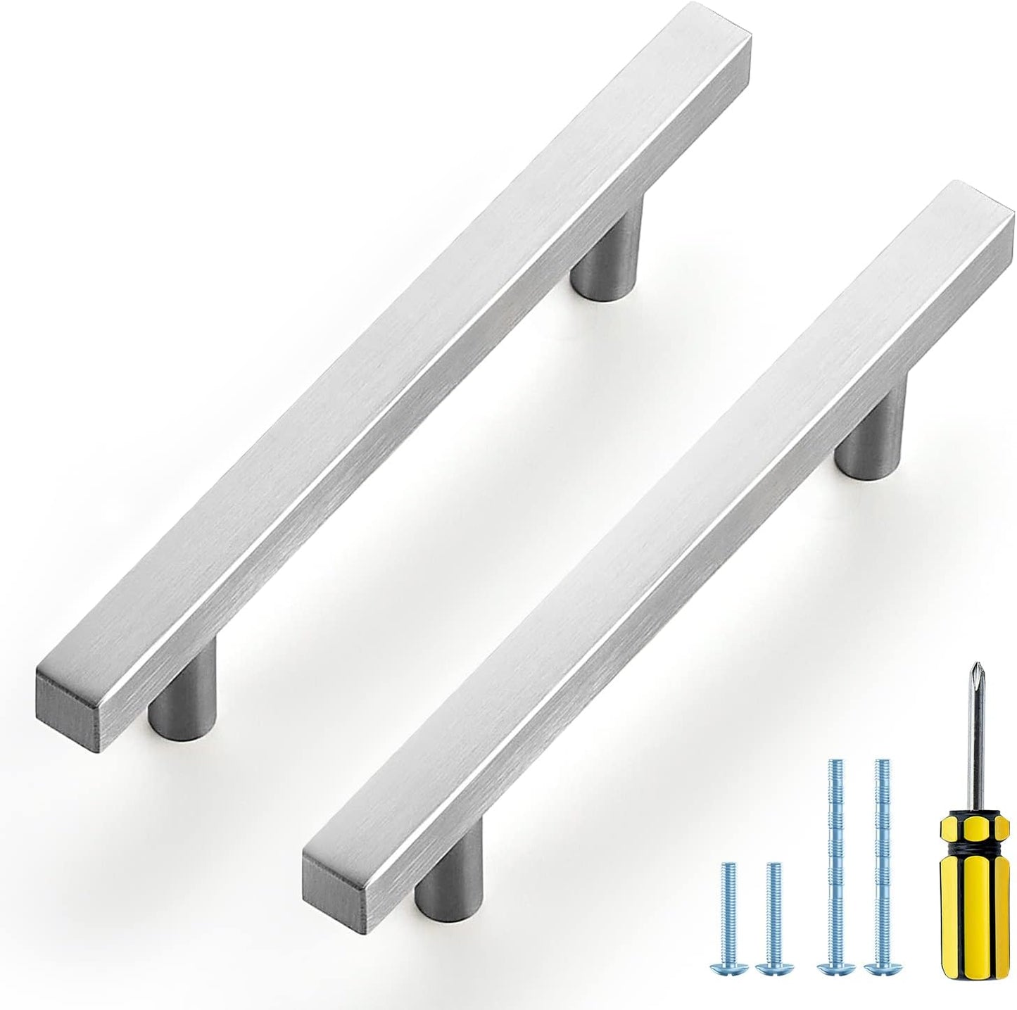 Brushed Nickel Cabinet Handles 30 Pack for Modern Kitchens