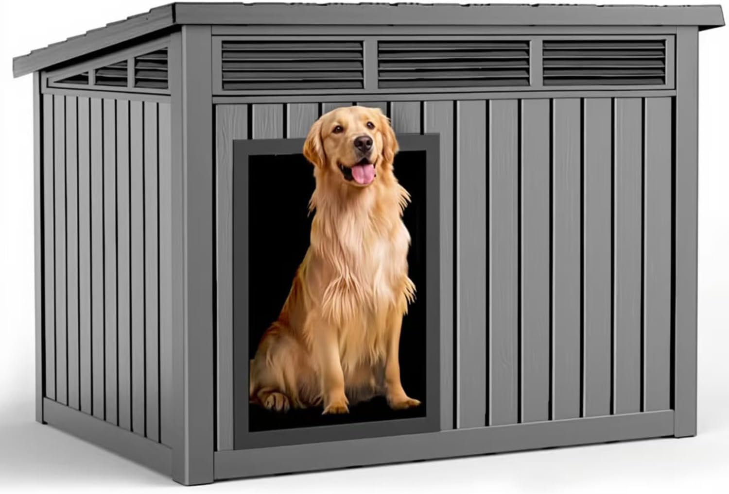 DRATO Large Dog House Outdoor for Indoor Use with Weatherproof Roof