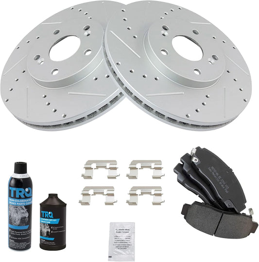 TRQ Front Brake Pad & Rotor Kit for Acura CL TL TSX Accord