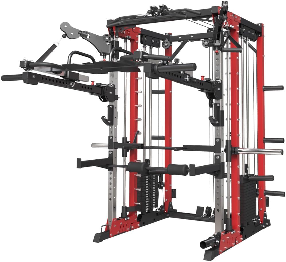 FAGUS Ultimate Home Gym Package: 308lb Dual Weight Stacks, Power Cage, Cable Crossover Machine