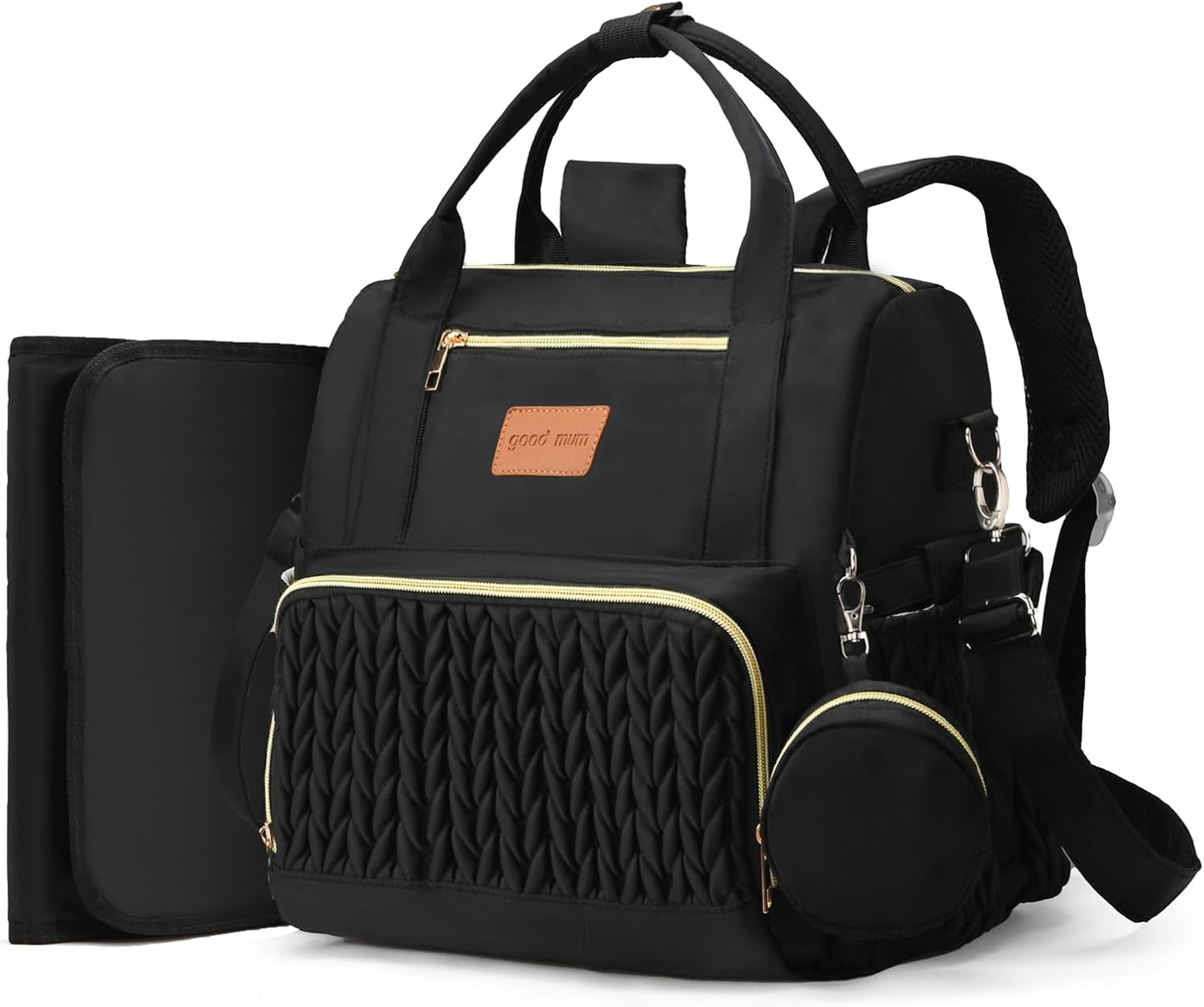 Stylish Waterproof Baby Diaper Bag with Changing Pad for Moms