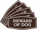 All Quality Fancy Beware of Dog Wall or Door Sign - Durable 5 Pack