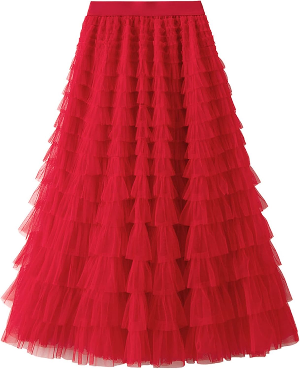 Dirholl Women's A-Line Fairy Patterned Midi Skirt for Parties