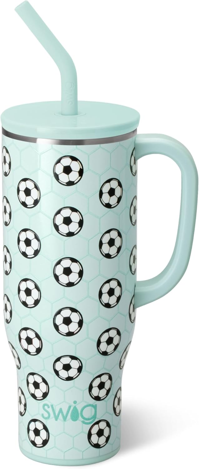 Swiglife 40oz Mega Mug: Insulated Tumbler with Handle & Straw