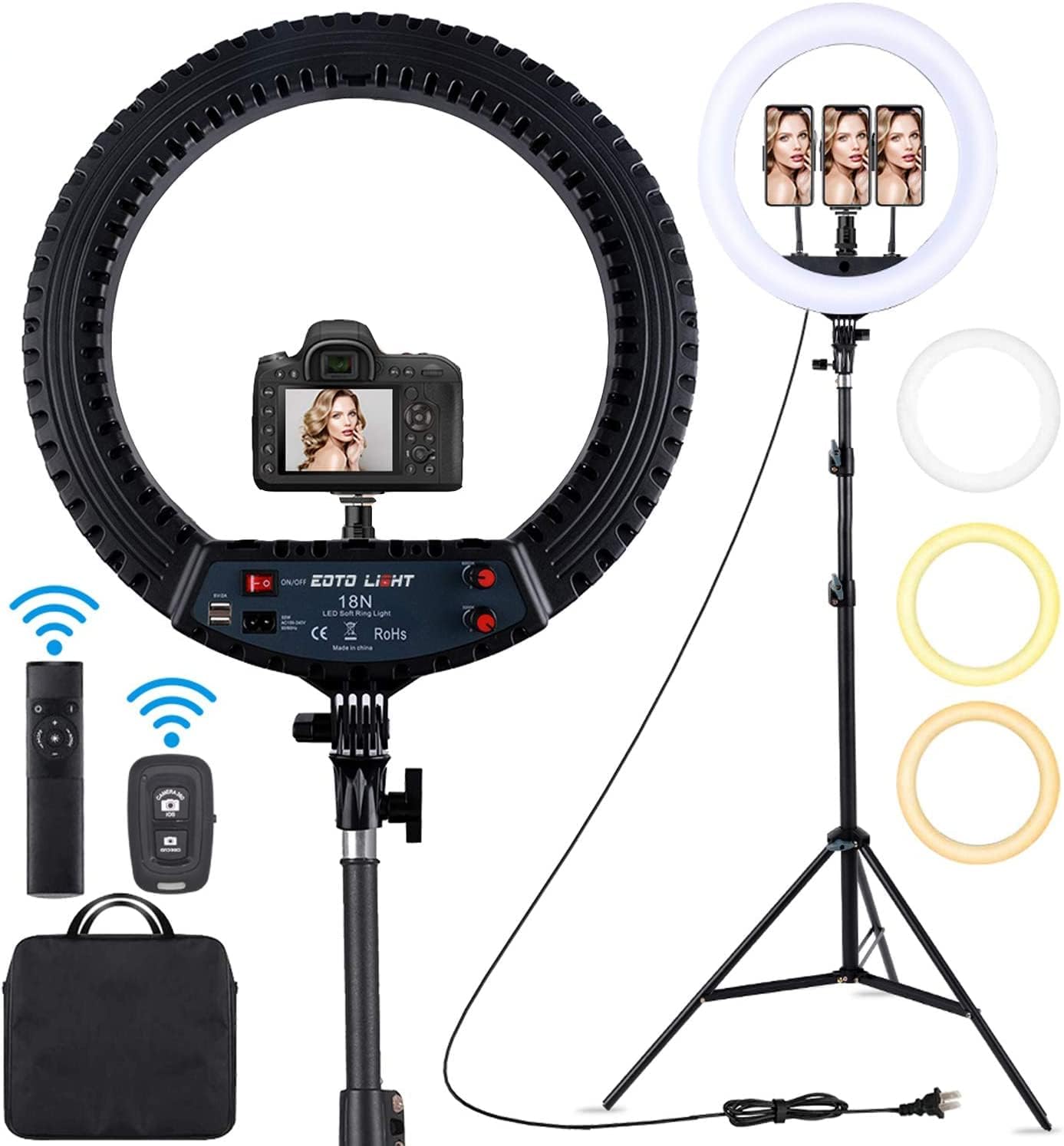 18 inch LED Ring Light with Tripod Stand for Perfect Selfies