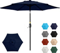 SUNVIVI OUTDOOR 7.5ft Patio Umbrella - Sturdy Crank & Tilt