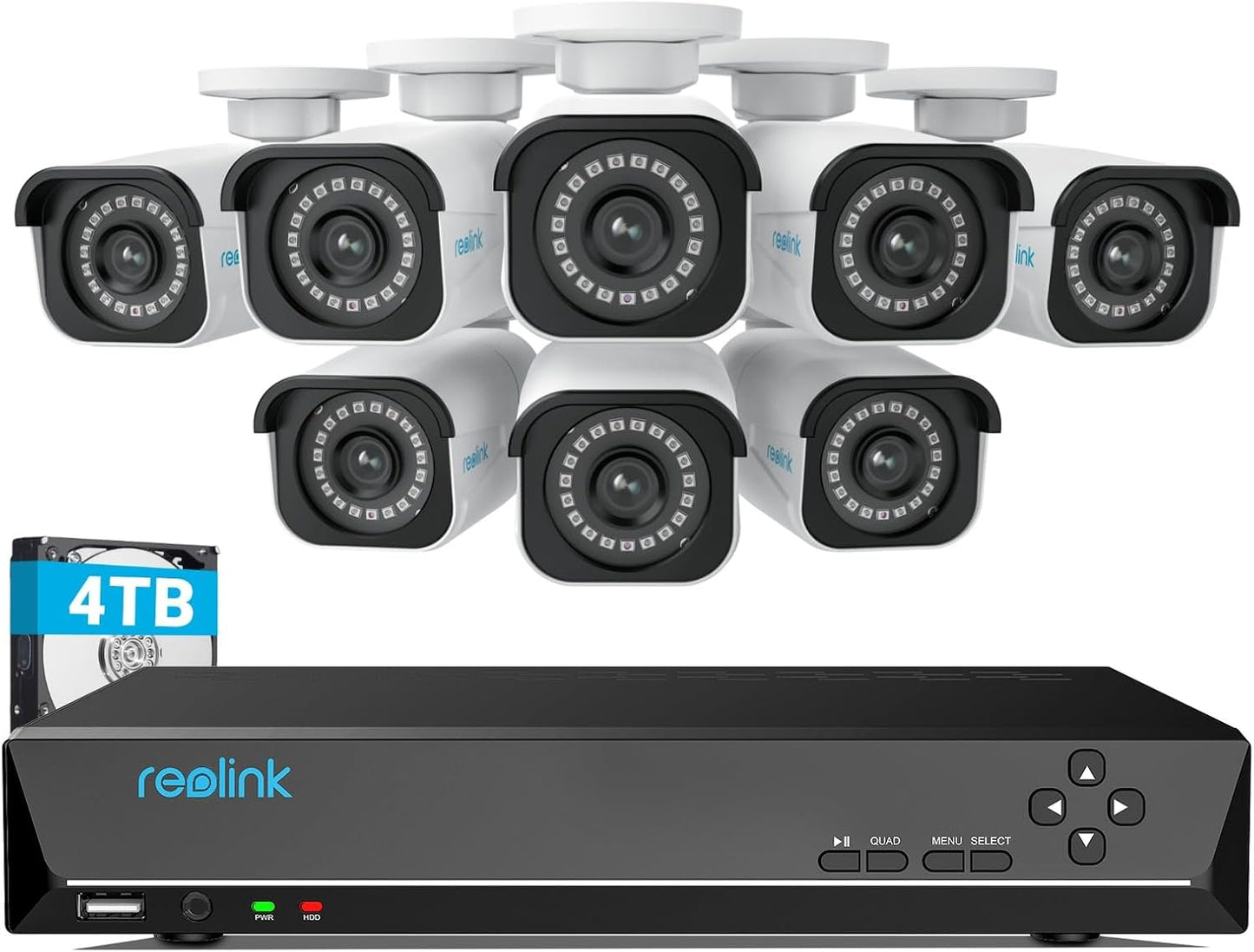 Reolink 4K Security Cam System with Advanced Person Vehicle Detection