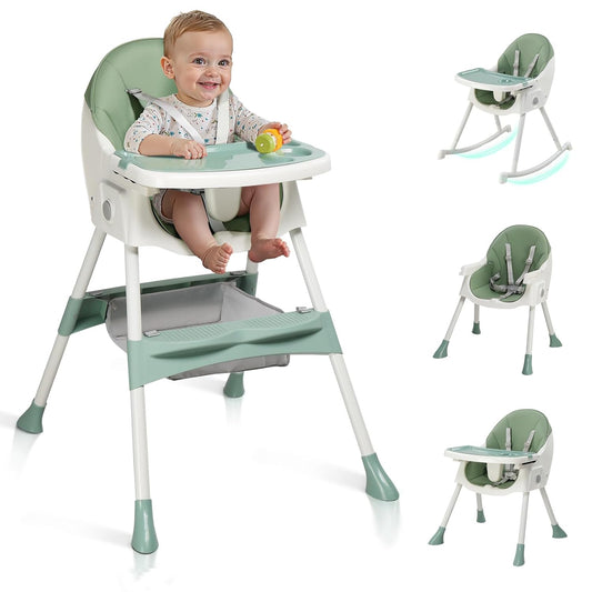 Ktaxon Baby High Chair: 6-in-1 Portable Feeding Rocking Seat