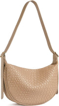 BOSTANTEN Small Crossbody Crescent Shoulder Bag - Timeless Texture