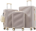 Merax Luggage Set 3 Piece Lightweight ABS Suitcases - Smooth Roll