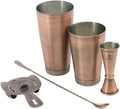 Barfly M37101ACP Basic Set Antique Copper, 5-Piece - Durable Mixology