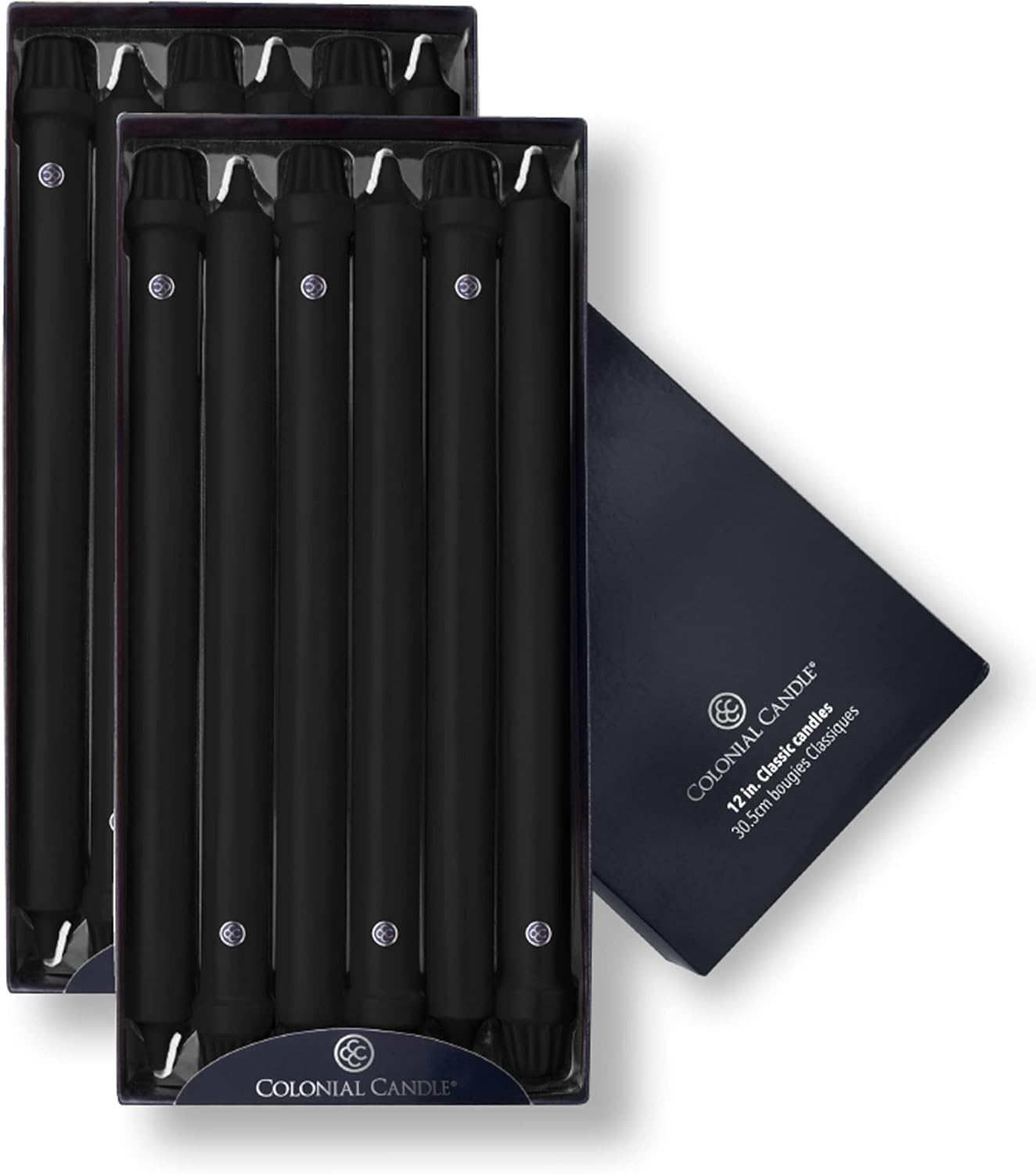 Elegant Black Unscented Taper Candles for Any Occasion