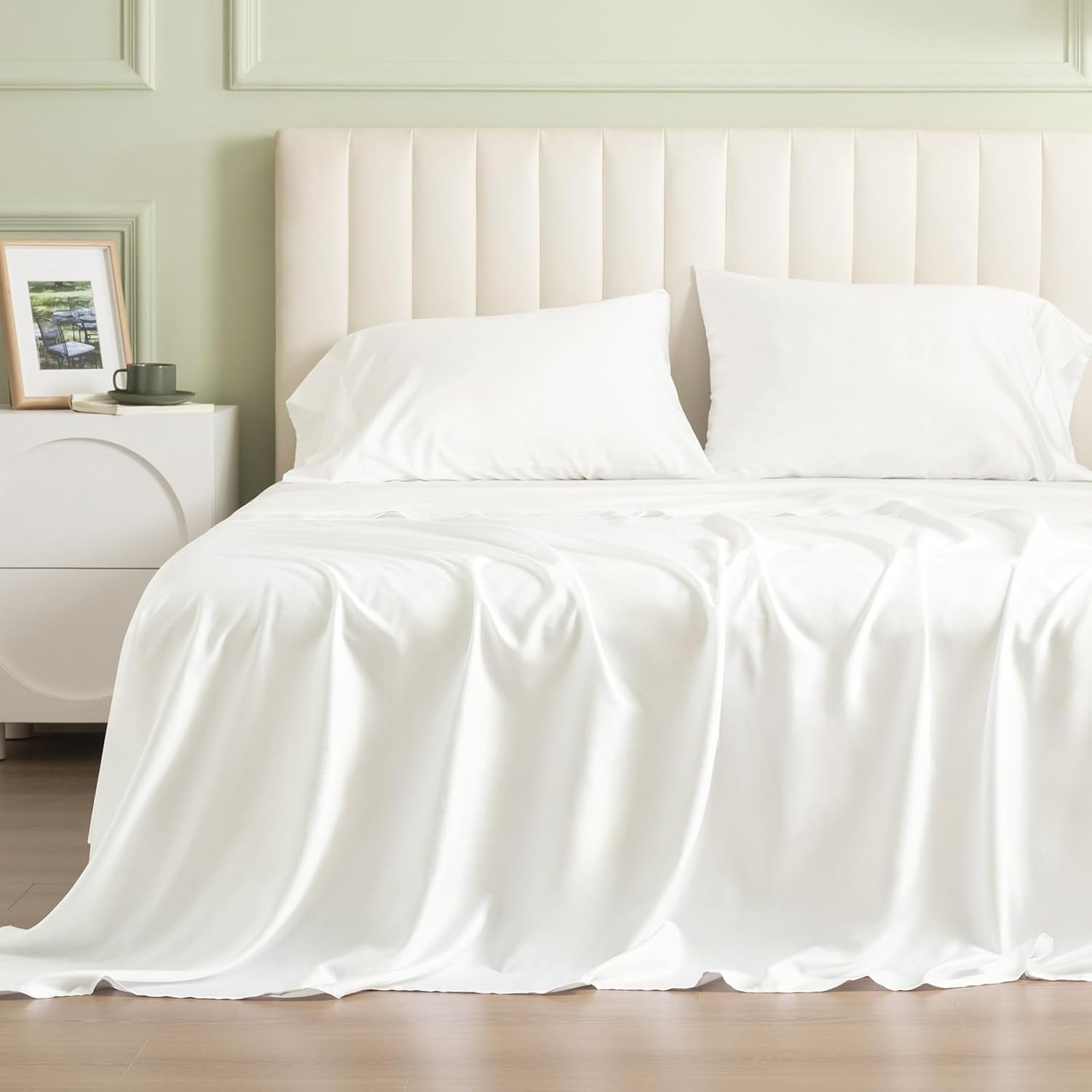 Soft Tencel Lyocell Sheet Set for Hot Sleepers, Queen Size