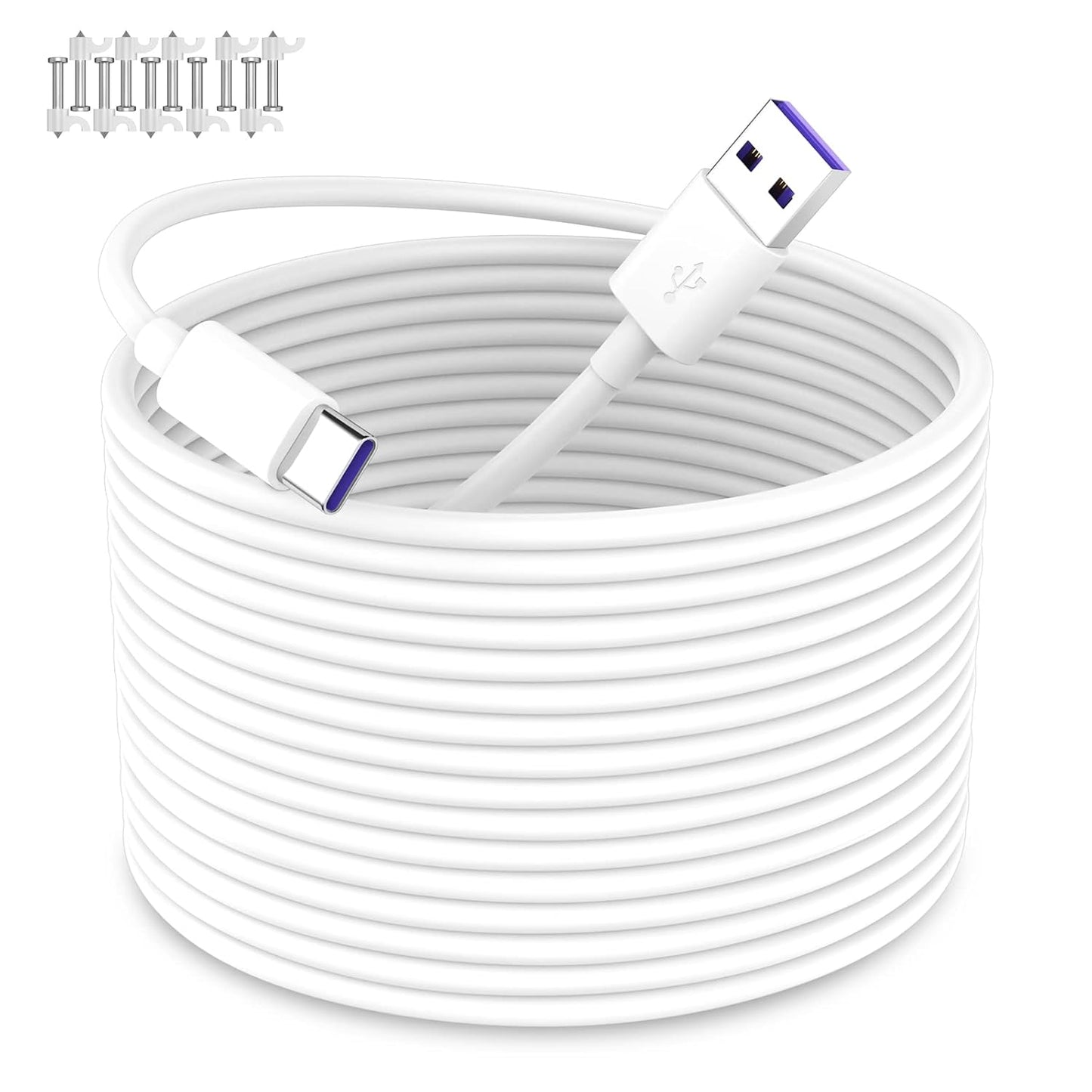 33FT USB C Power Cable for CCTV Camera - Long Extension Cord by iMangoo