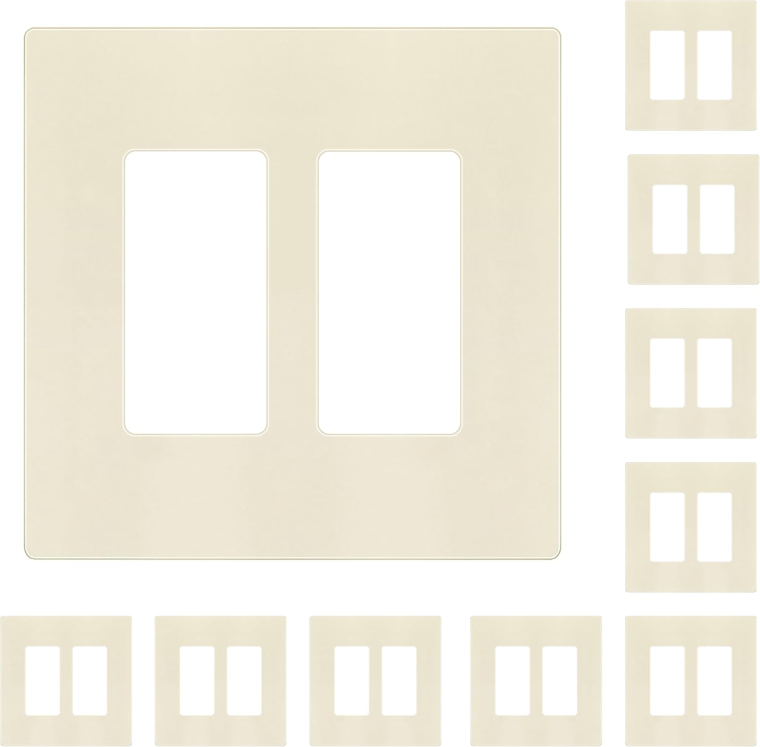 ENERLITES Screwless Decorator Wall Plates for Child Safety
