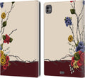 Frida Kahlo Shrub Red Florals Leather Wallet Case for iPad Pro 11 Head