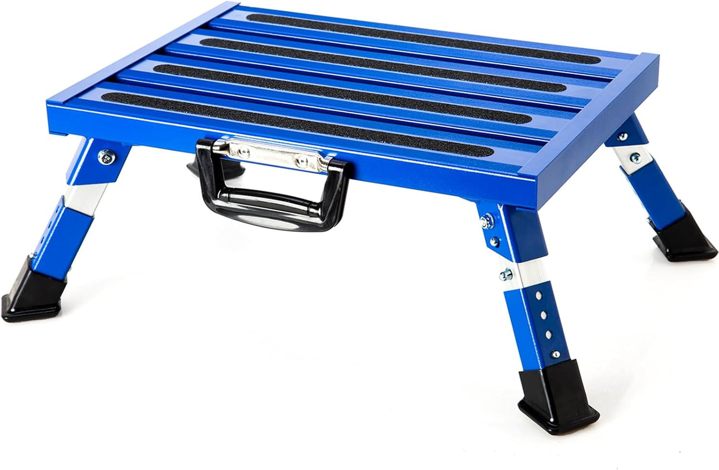 Adjustable Folding Step Stool for RVs - Homeon Wheels Blue