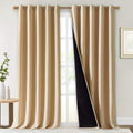 Biscotti Beige Blackout Curtains 70in x 95in 2-Panel Set - Thermal
