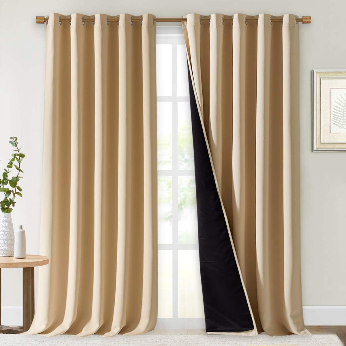 NICETOWN Thermal Insulated Blackout Curtains for Full Light Blocking
