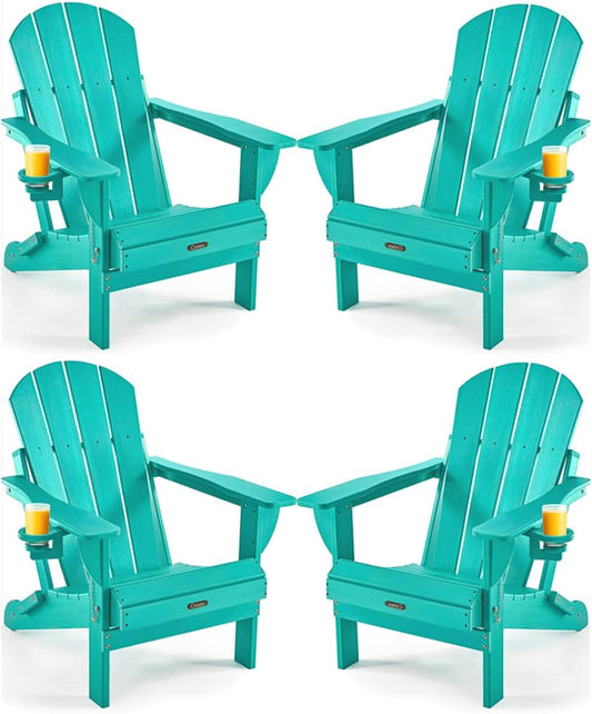 Ciokea Folding Adirondack Chair Set for Outdoor Relaxation