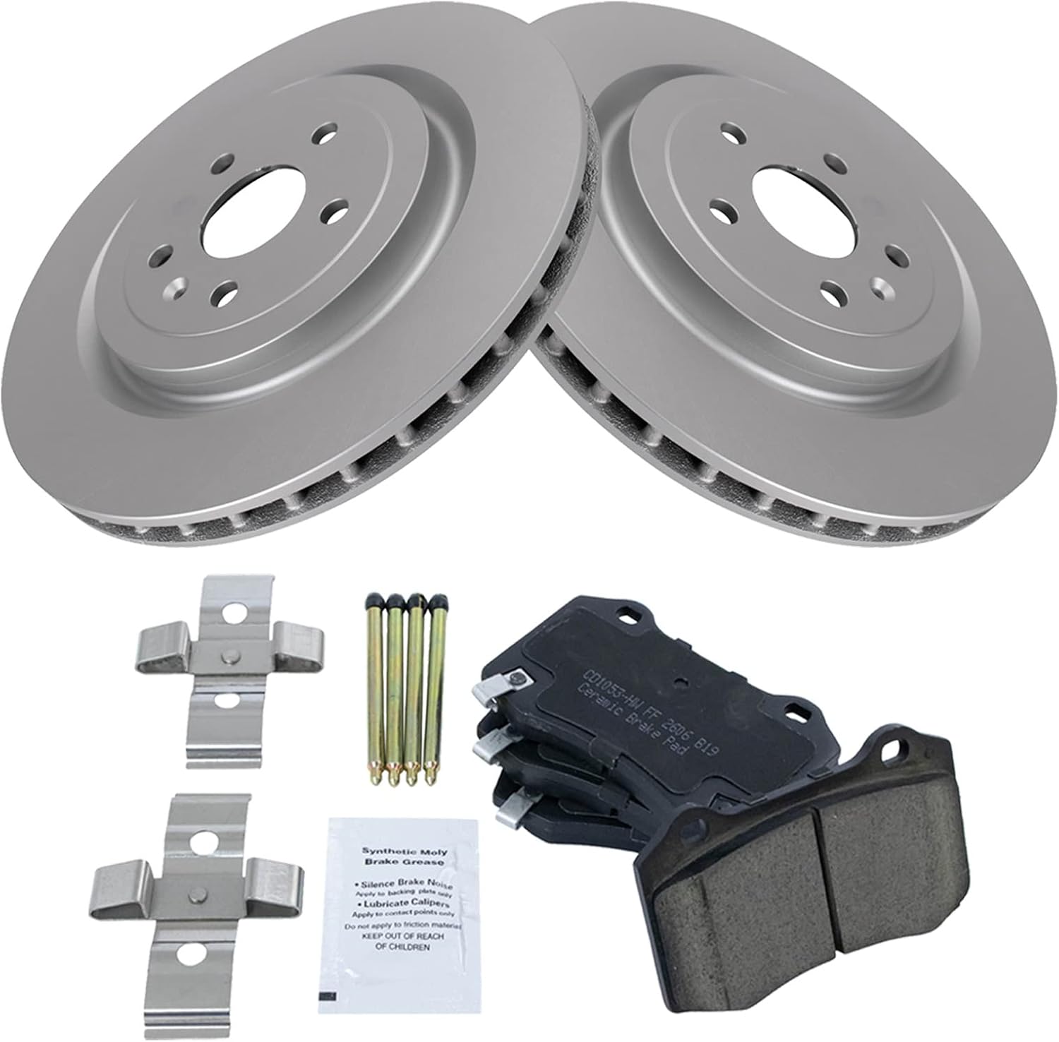 TRQ Rear Brake Pad & Rotor Kit for Cadillac CTS & Camaro