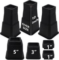 Adjustable Bed Risers 10 in Heavy Duty Set of 4 - Sturdy 1-10 in Lift