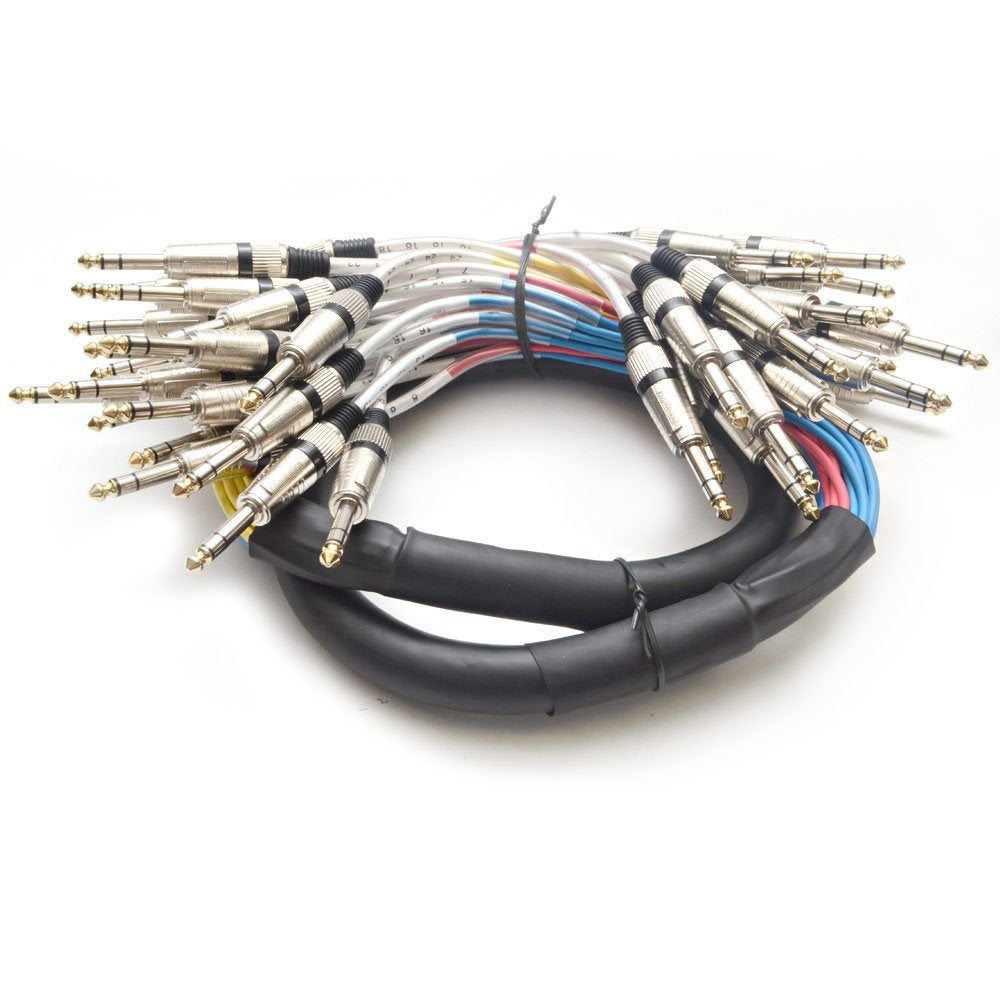 24 Channel 1/4in TRS Snake Cable by Seismic Audio - 5 Feet Long