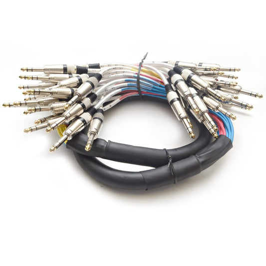 24 Channel 1/4in TRS Snake Cable by Seismic Audio - 5 Feet Long