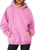 AUTOMET Womens Oversized Sweatshirts Fleece Hoodies Pullover - Cozy