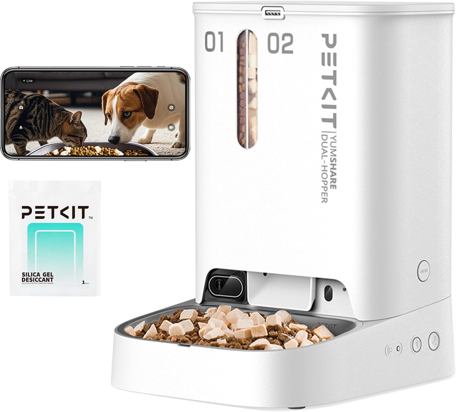 PETKIT Automatic Cat Dog Feeder with 1080P HD Camera Features