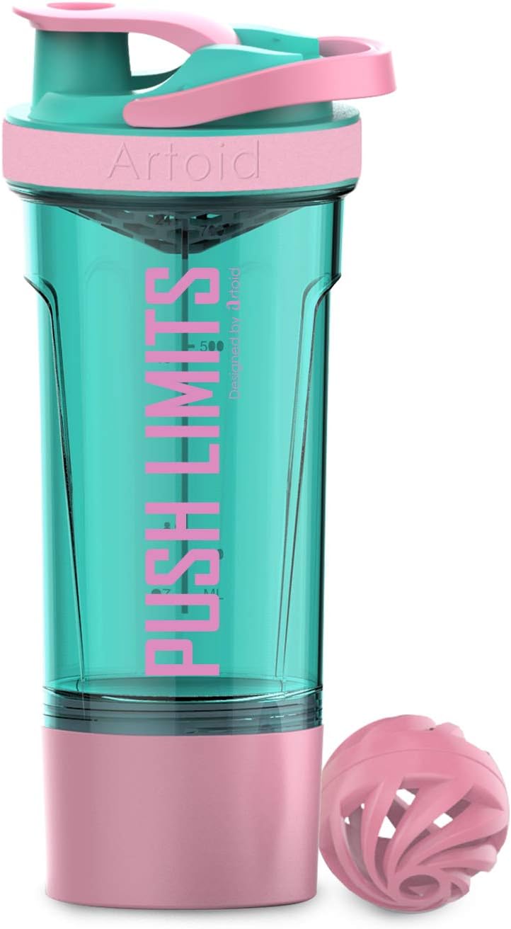 Artoid Mode 24oz Protein Shaker - Dual Mixing, Easy Storage