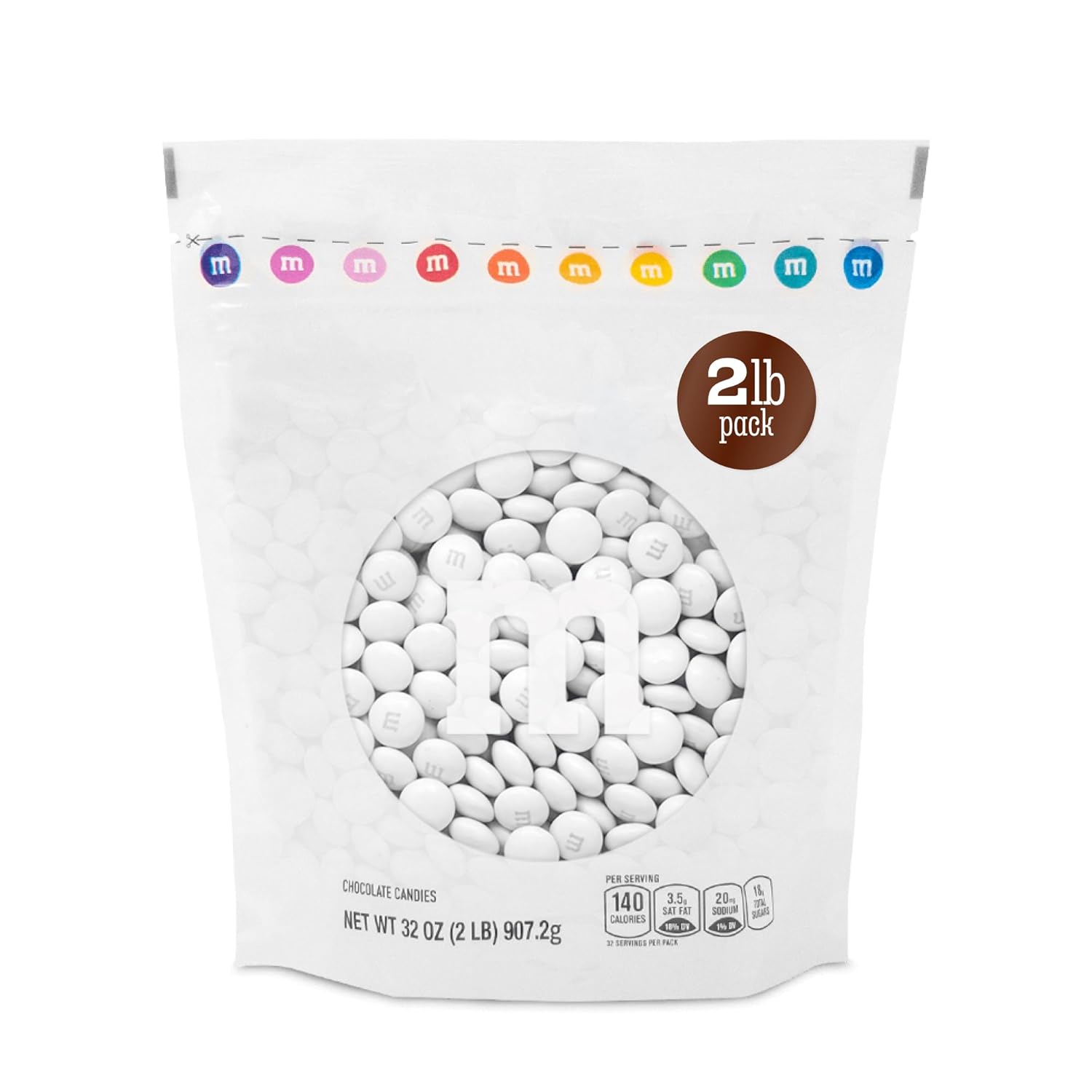 M&MS White Milk Chocolate Candy for Parties and Celebrations