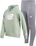 Girls Leggings Set 2-Piece Pullover Hoodie and Leggings - Active Fit